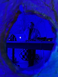 a man sitting at a table