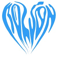 a blue heart with a white background